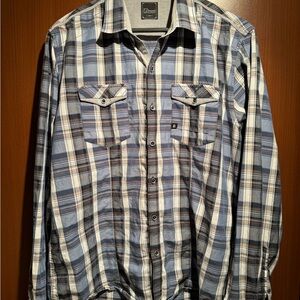 7 Diamonds men’s XL plaid button down